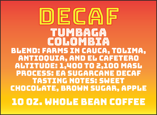 Colombia: Tumbaga Sugarcane Decaf